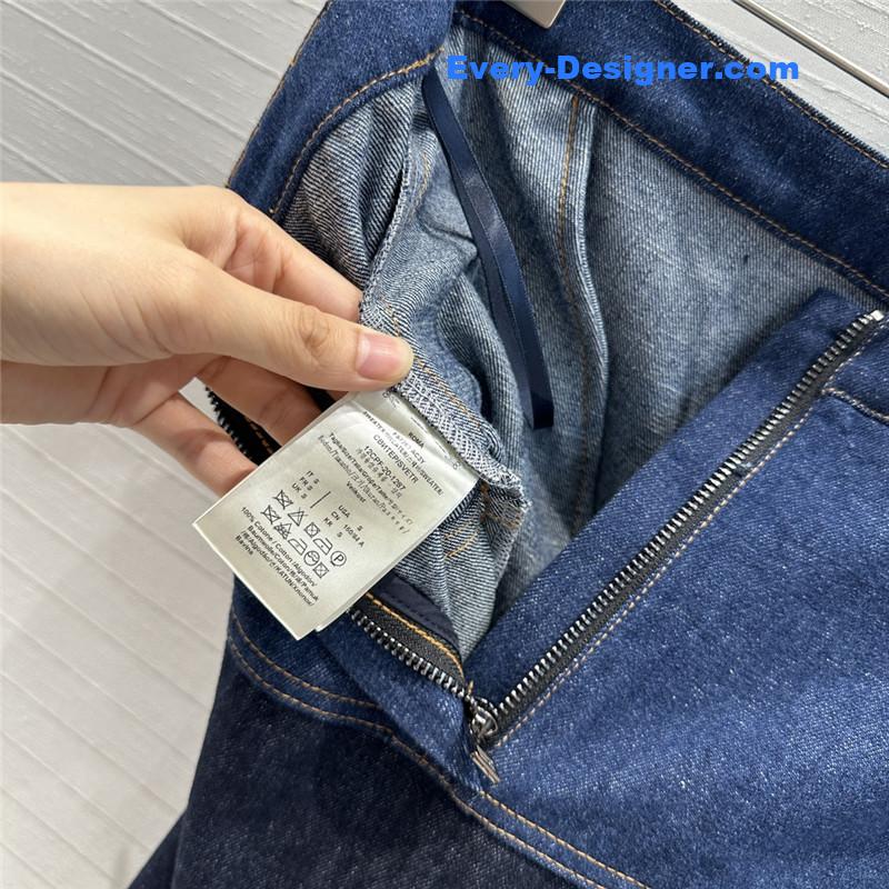 F**di colorblock denim long skirt replica d&g clothing