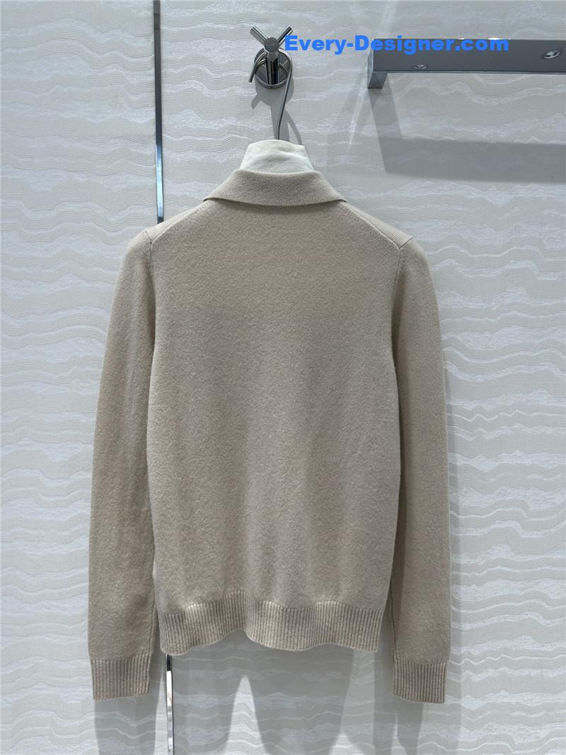 M1um1u letter cashmere lapel cardigan small coat replicas clothes