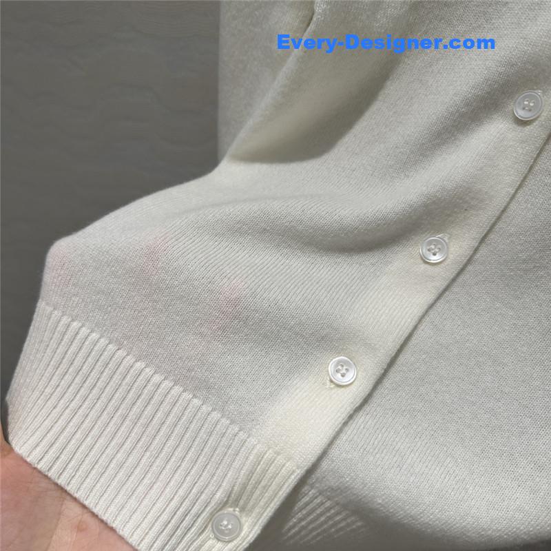 M1um1u letter cashmere lapel cardigan small coat replicas clothes