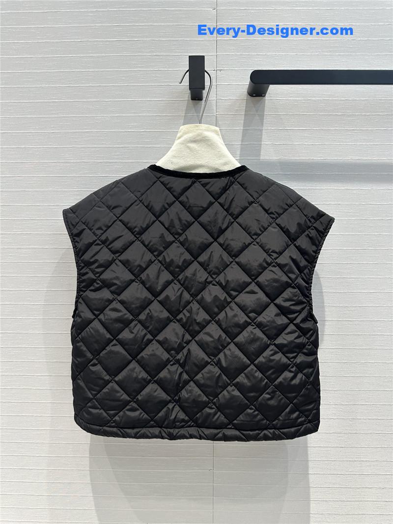 Pra*a quilted vest jacket replica clothes