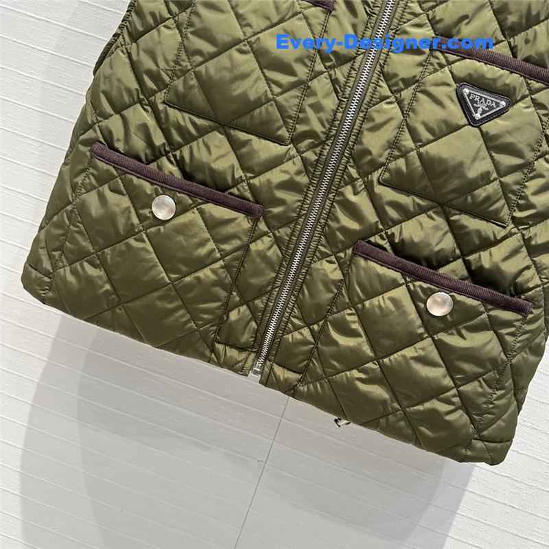 Pra*a quilted vest jacket replica clothes
