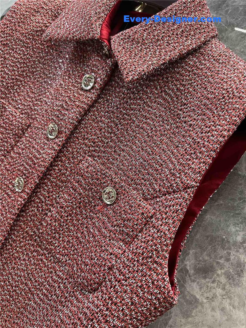 Ch**el silk lining vest jacket replica clothing