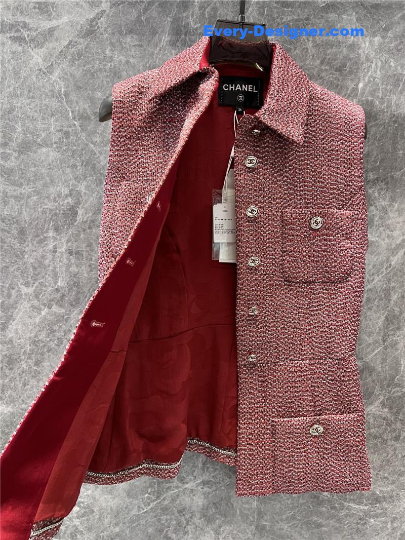 Ch**el silk lining vest jacket replica clothing