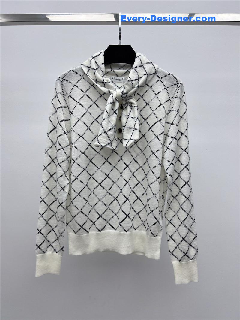 d10r bow D1am0nd sweater replicas clothes