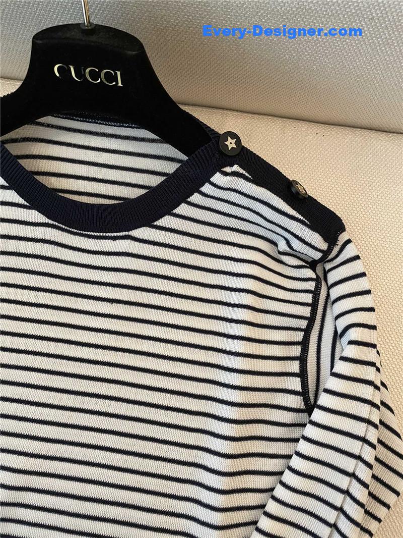 D10r black and white striped long sleeve replica d&g clothing