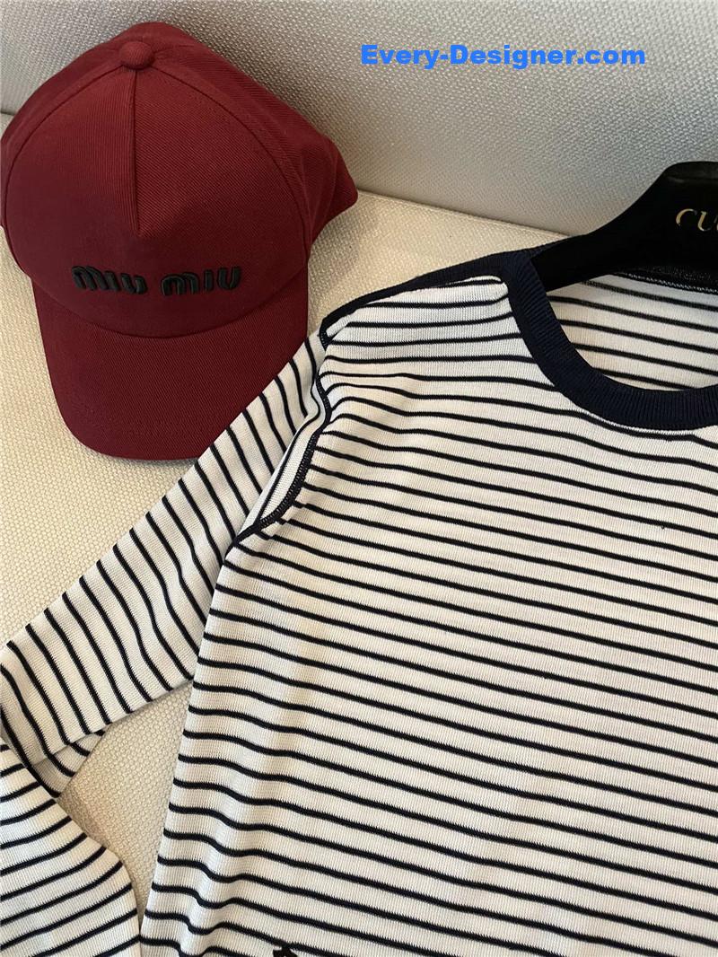 D10r black and white striped long sleeve replica d&g clothing