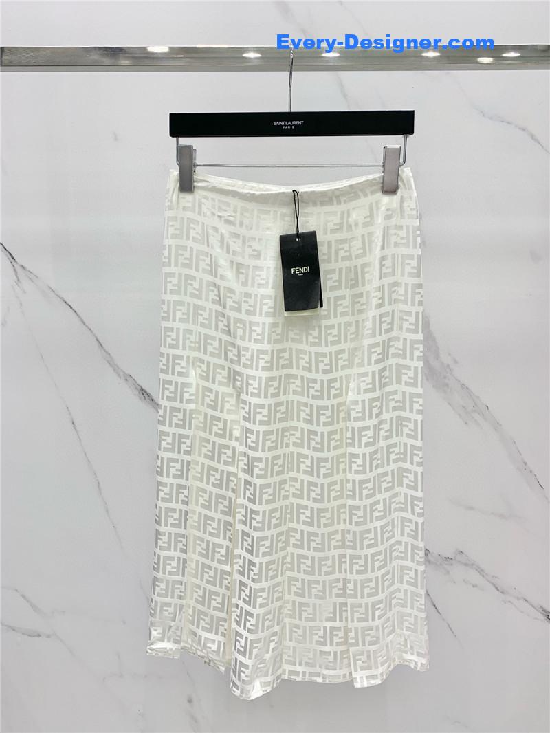 F**di jacquard crepe satin skirt replica clothing sites