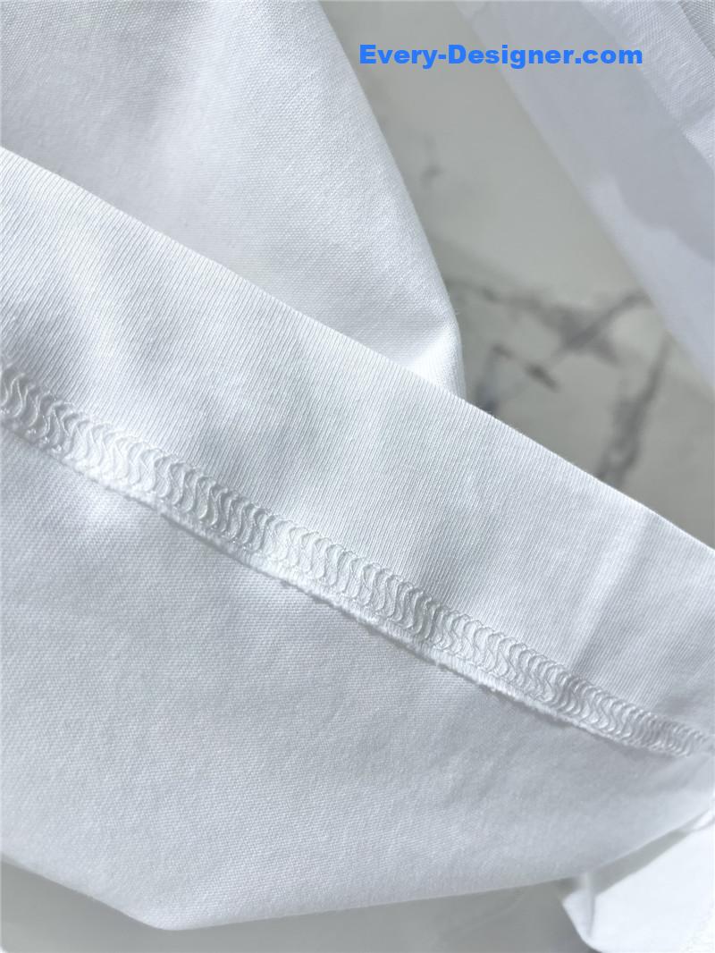 Ch**el mesh stitching long-sleeved straight t-shirt replicas clothes