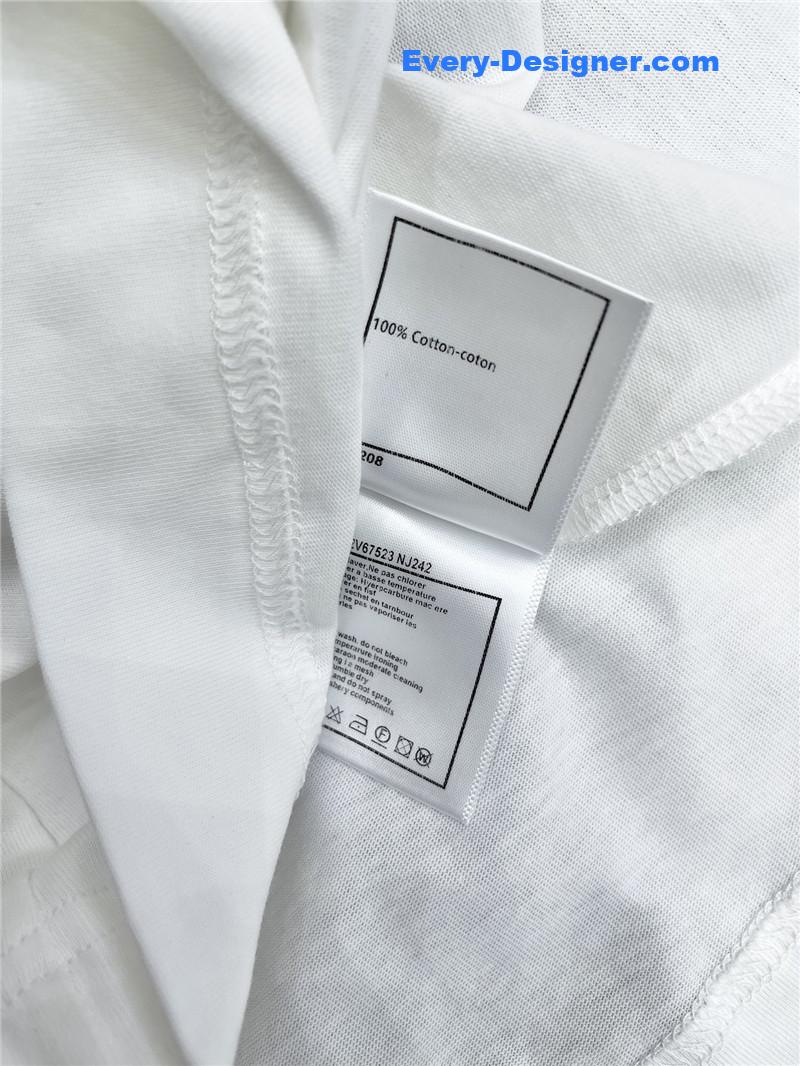 Ch**el mesh stitching long-sleeved straight t-shirt replicas clothes