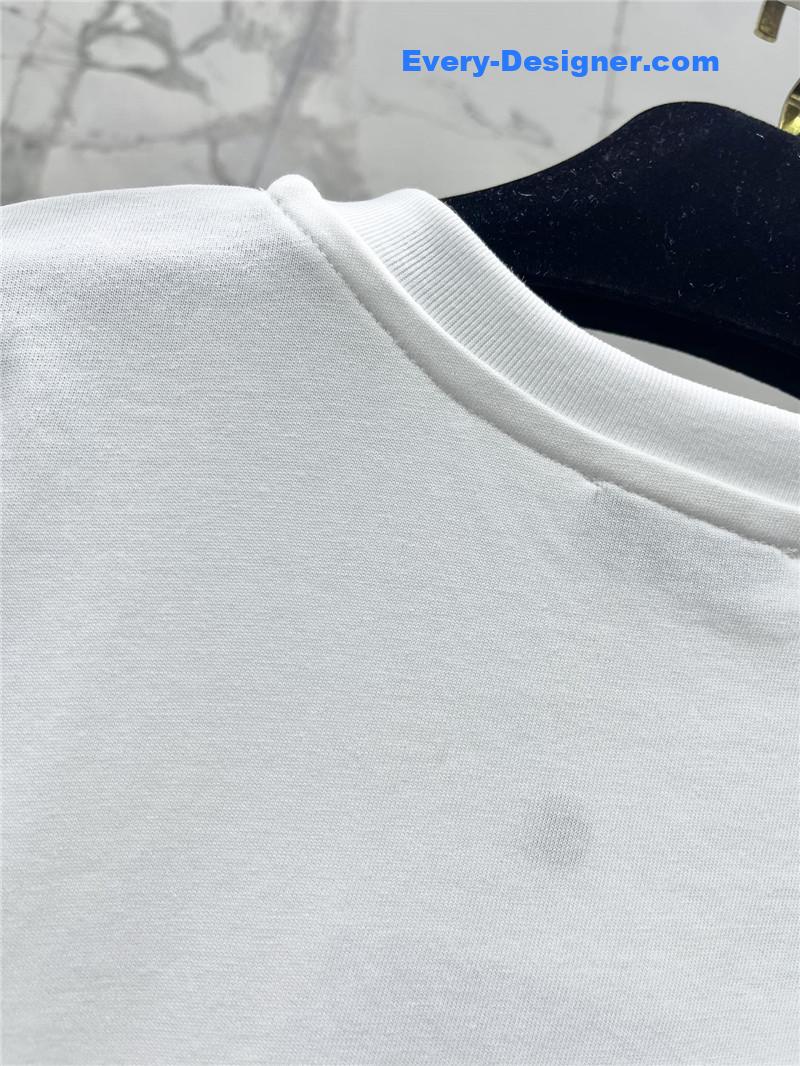 Ch**el mesh stitching long-sleeved straight t-shirt replicas clothes