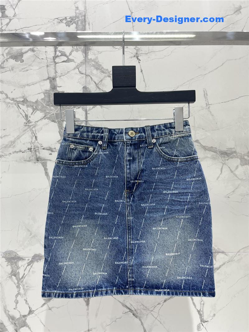 Ba1en*iaga washed distressed denim skirt replica clothing sites