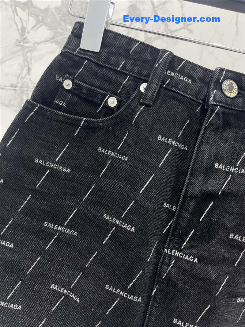 Ba1en*iaga washed distressed denim skirt replica clothing sites