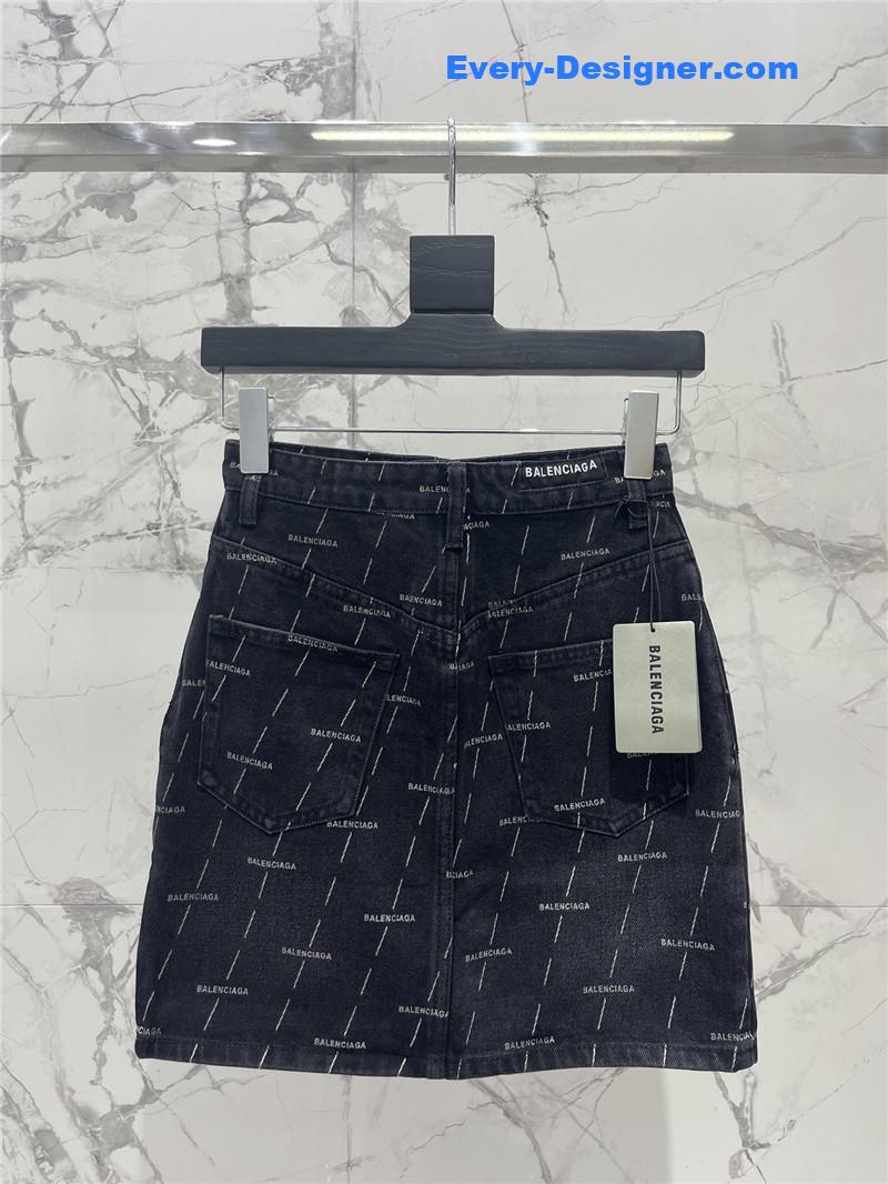 Ba1en*iaga washed distressed denim skirt replica clothing sites