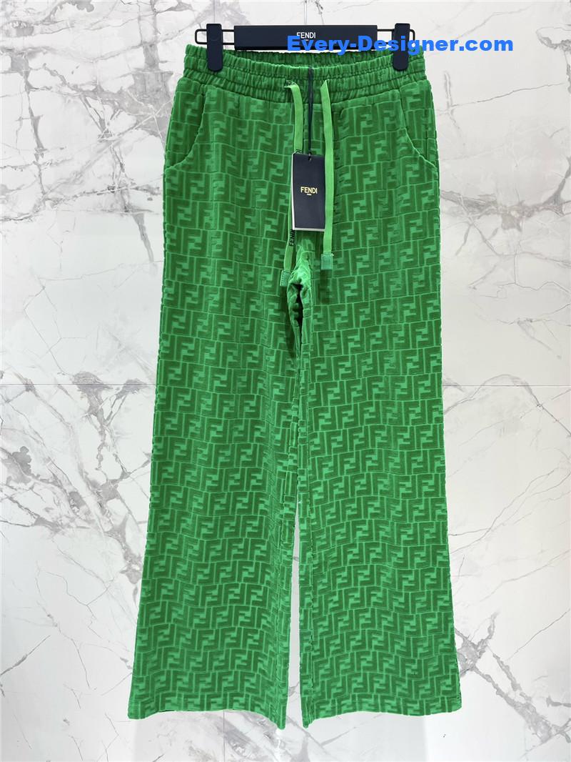 F**di slim letter jacquard casual pants replica clothing sites