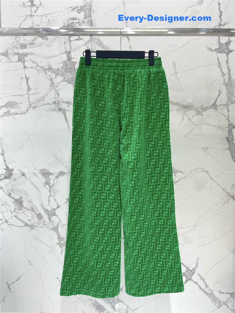 F**di slim letter jacquard casual pants replica clothing sites