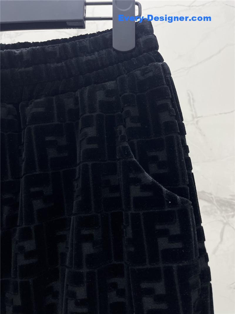 F**di slim letter jacquard casual pants replica clothing sites