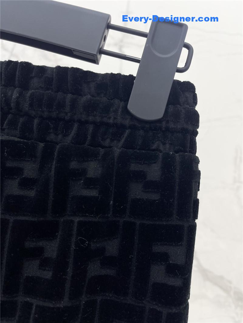 F**di slim letter jacquard casual pants replica clothing sites