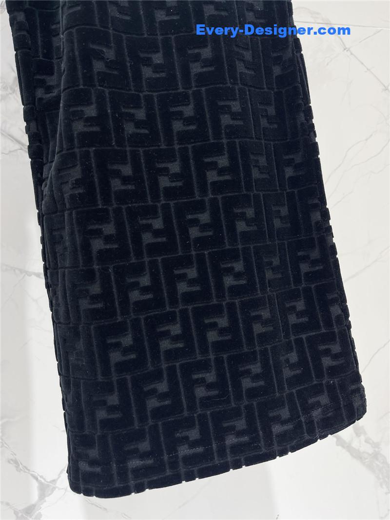 F**di slim letter jacquard casual pants replica clothing sites