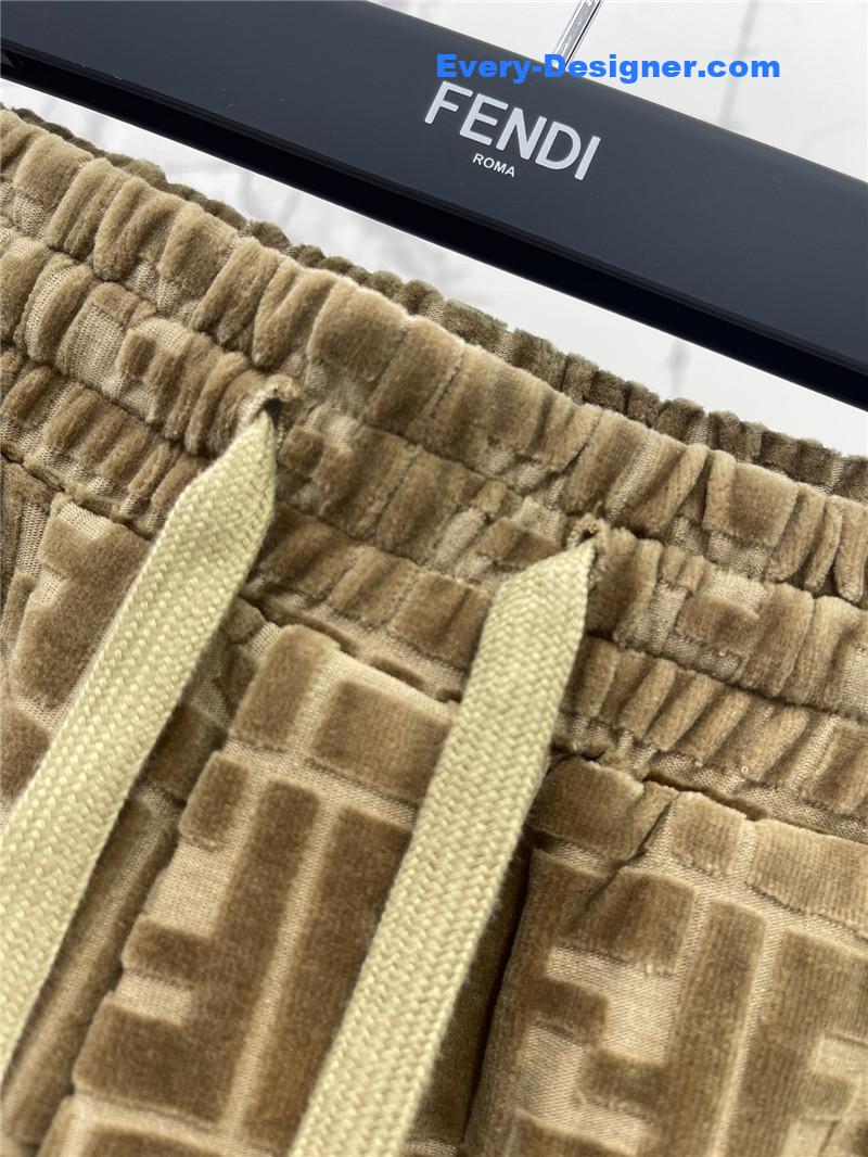 F**di slim letter jacquard casual pants replica clothing sites