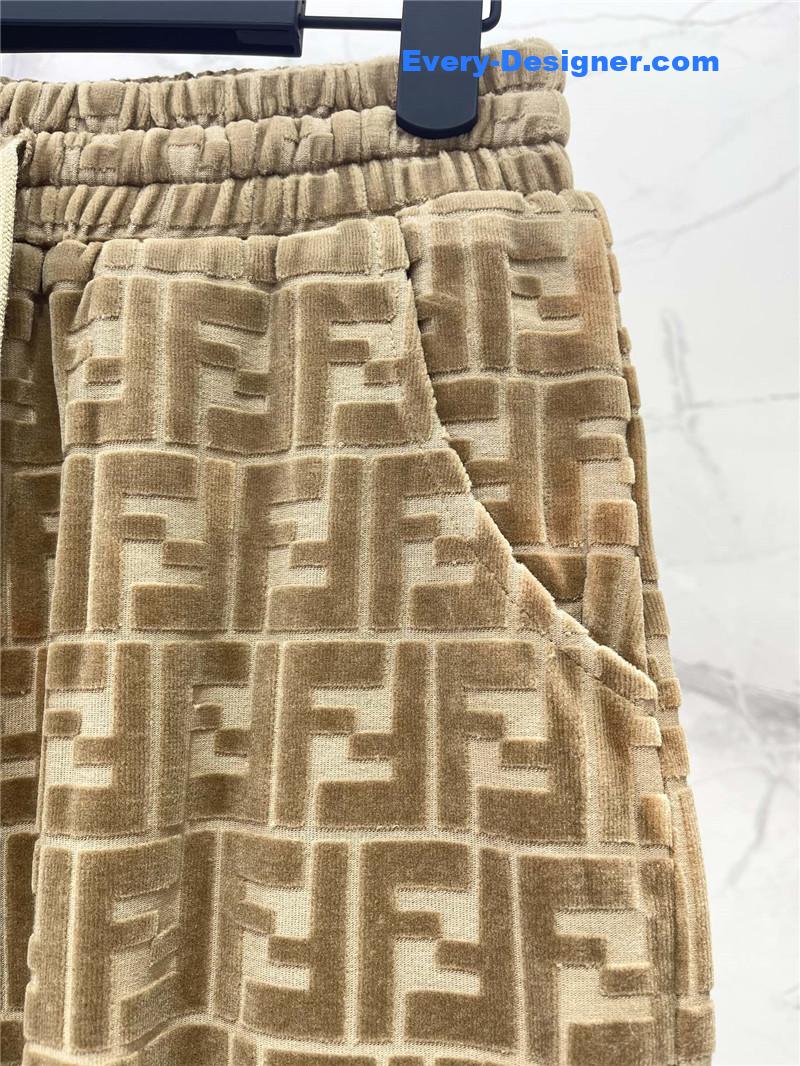 F**di slim letter jacquard casual pants replica clothing sites