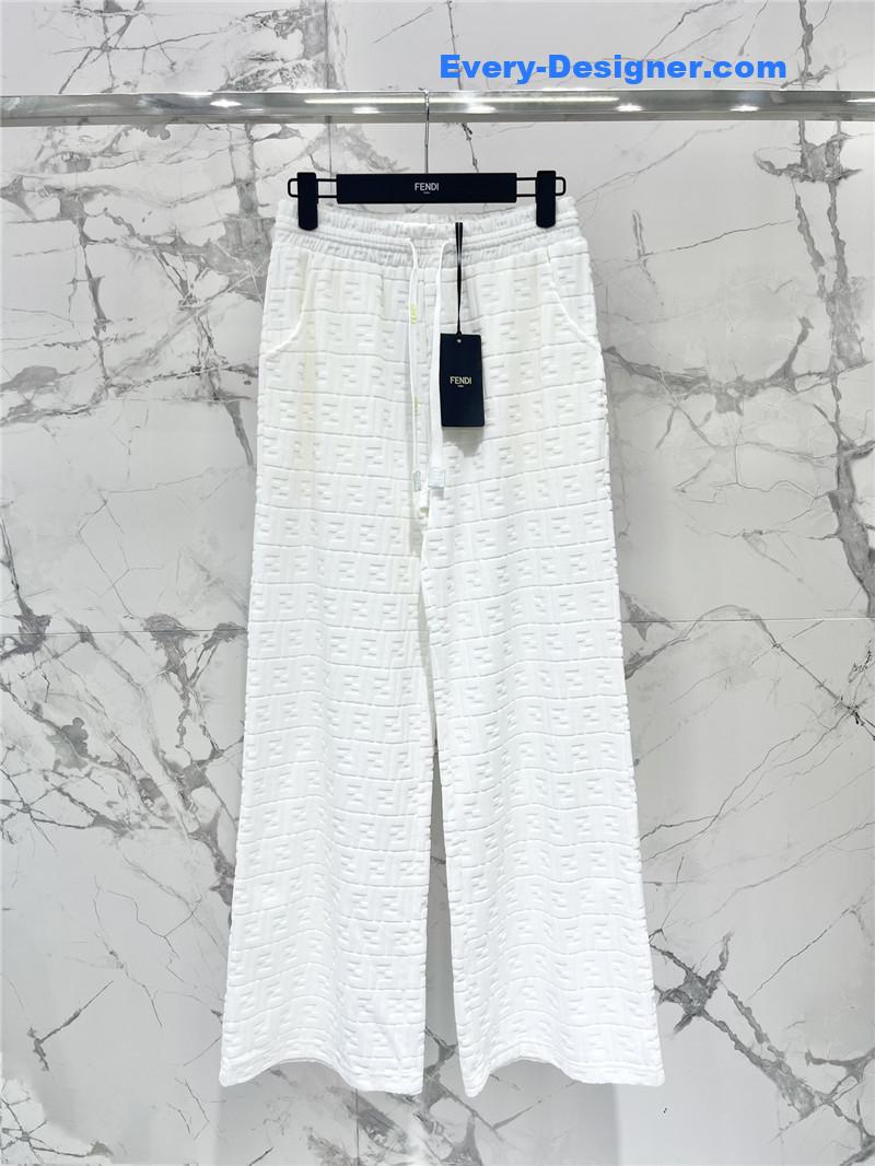 F**di slim letter jacquard casual pants replica clothing sites