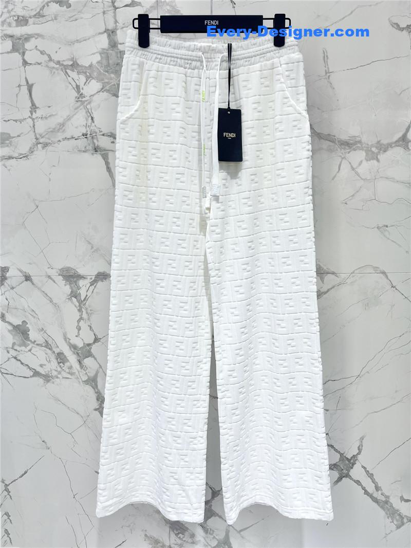 F**di slim letter jacquard casual pants replica clothing sites