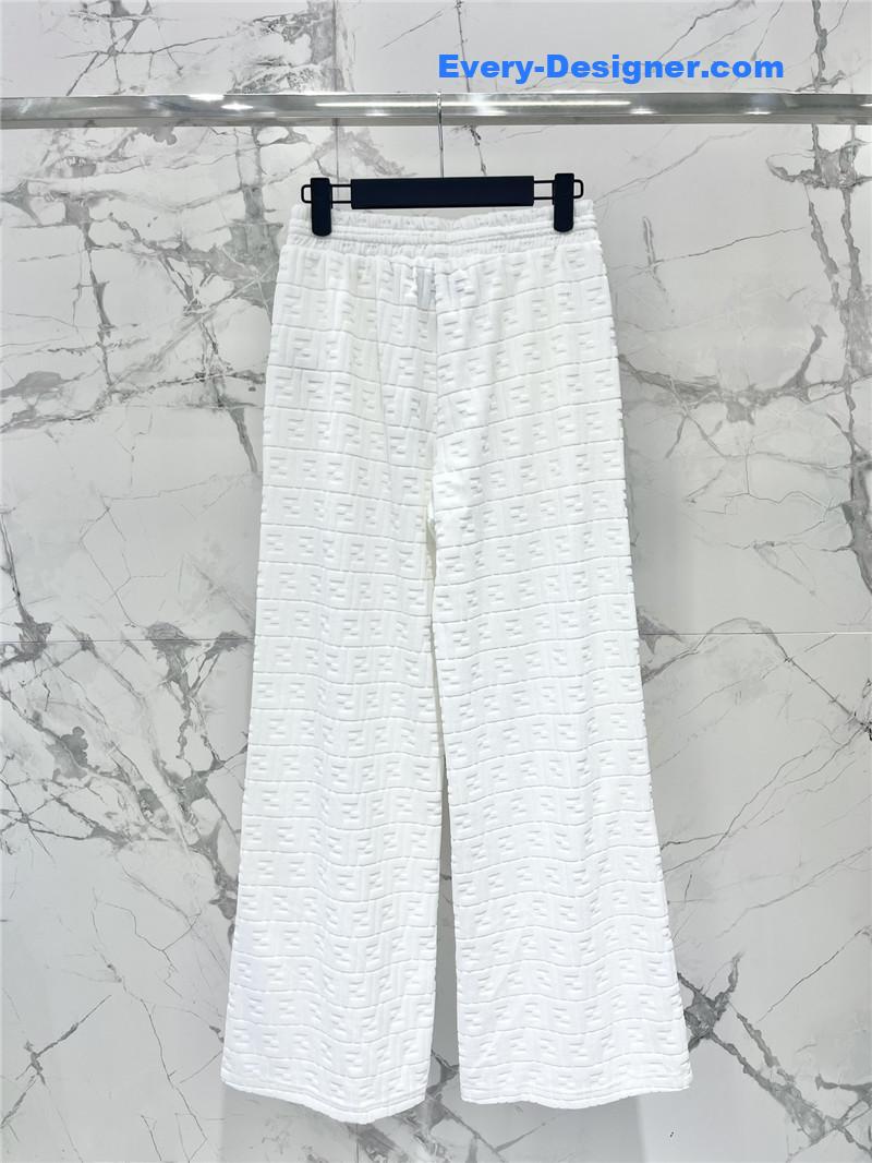 F**di slim letter jacquard casual pants replica clothing sites
