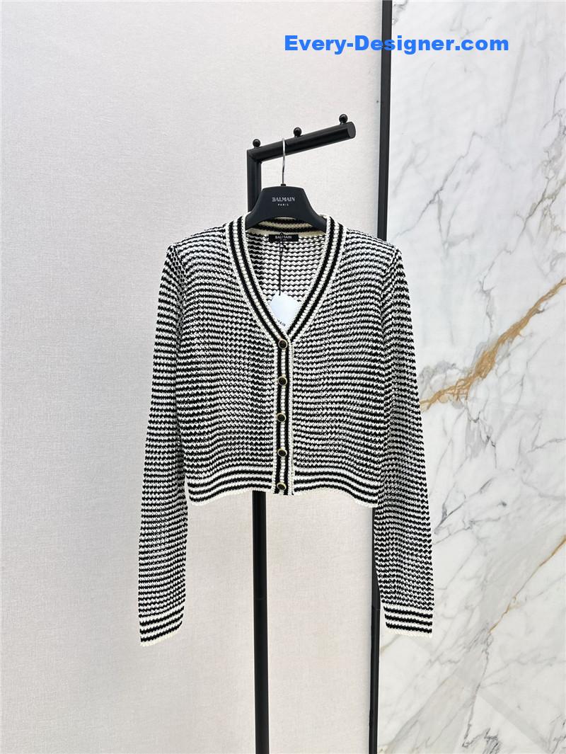 Balmain V-neck knitted cardigan replica clothing sites