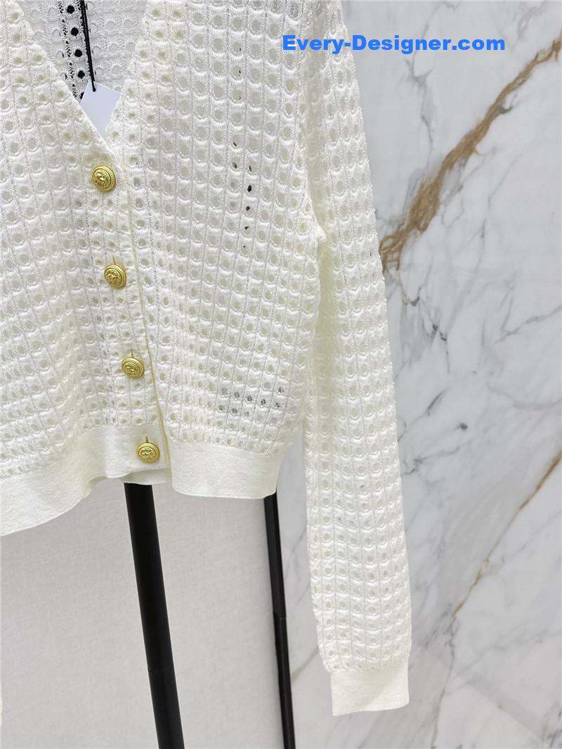 Balmain hollow knit cardigan replica clothes