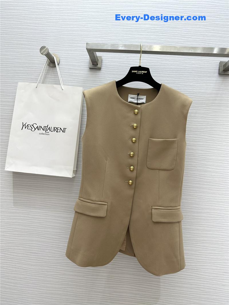 Y51 metal button vest replica d&g clothing