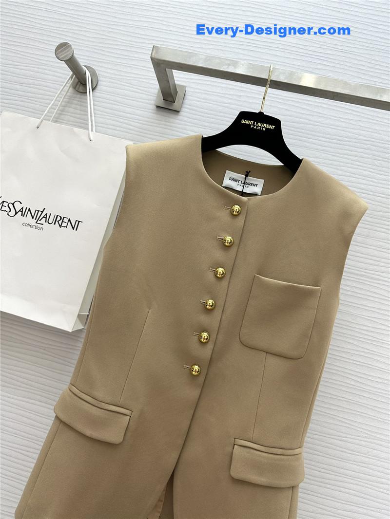 Y51 metal button vest replica d&g clothing