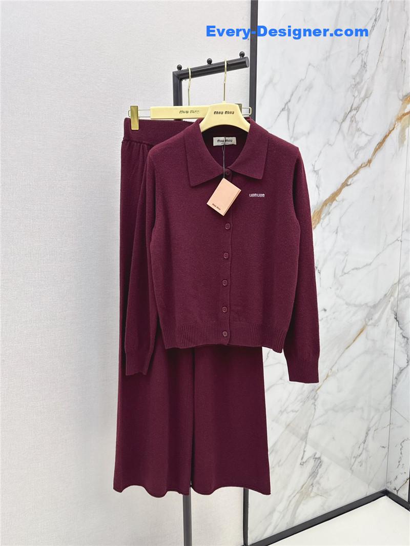 M1um1u new knitted suit replica d&g clothing