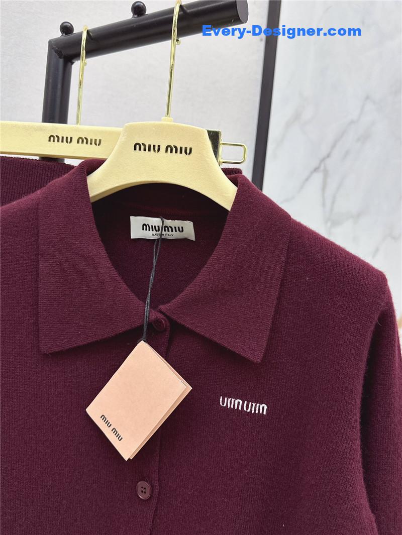 M1um1u new knitted suit replica d&g clothing