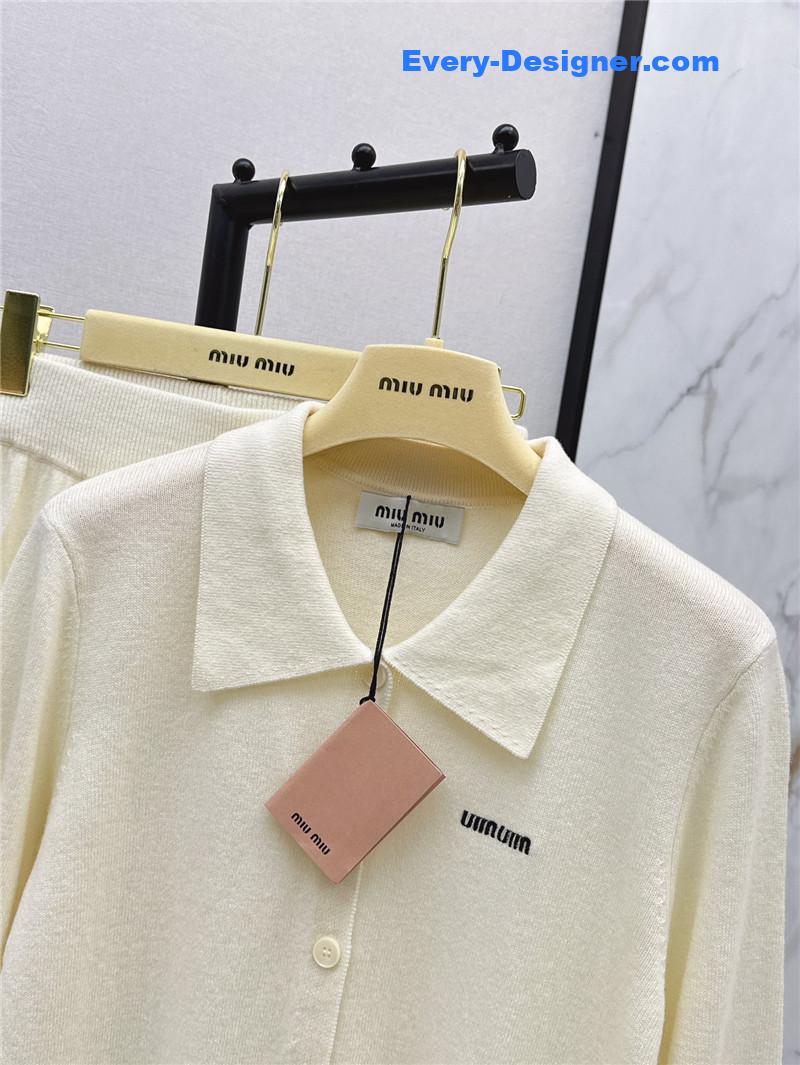 M1um1u new knitted suit replica d&g clothing