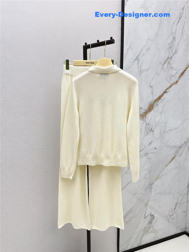 M1um1u new knitted suit replica d&g clothing