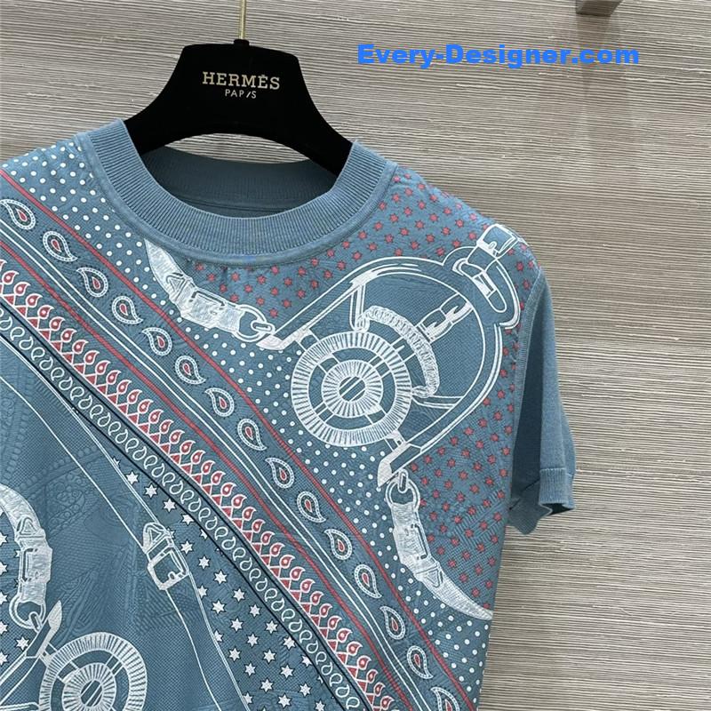 H**me5 silk cashmere short-sleeved top replica clothes