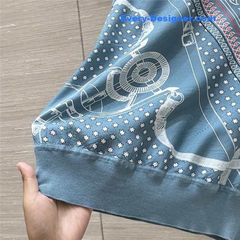 H**me5 silk cashmere short-sleeved top replica clothes