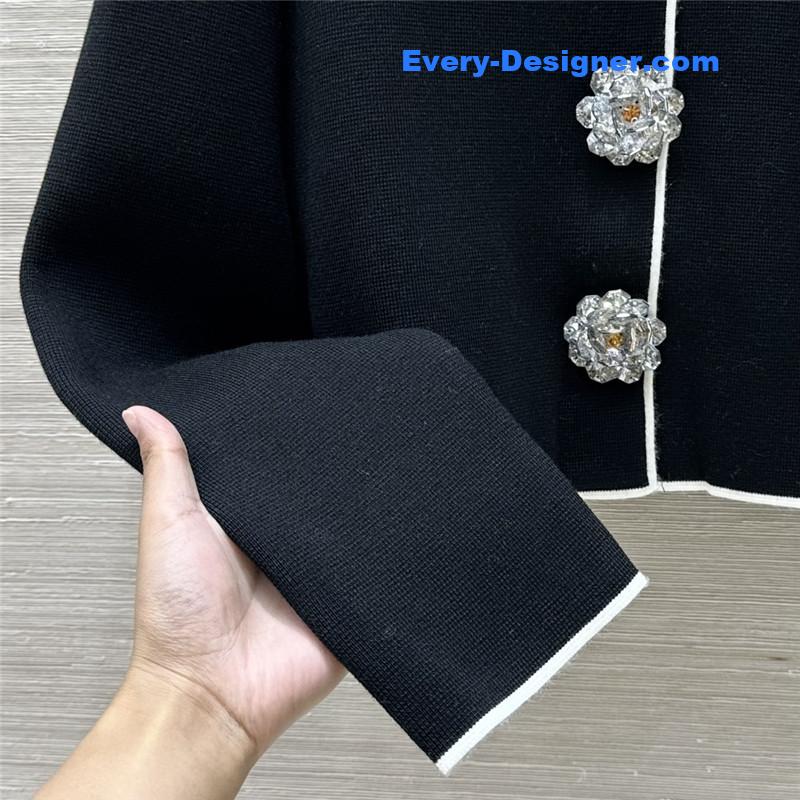 Ch**el floral button crew neck cardigan replica d&g clothing