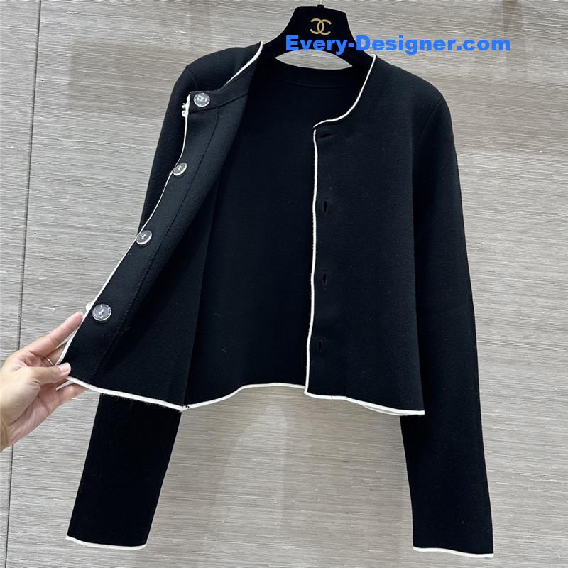 Ch**el floral button crew neck cardigan replica d&g clothing