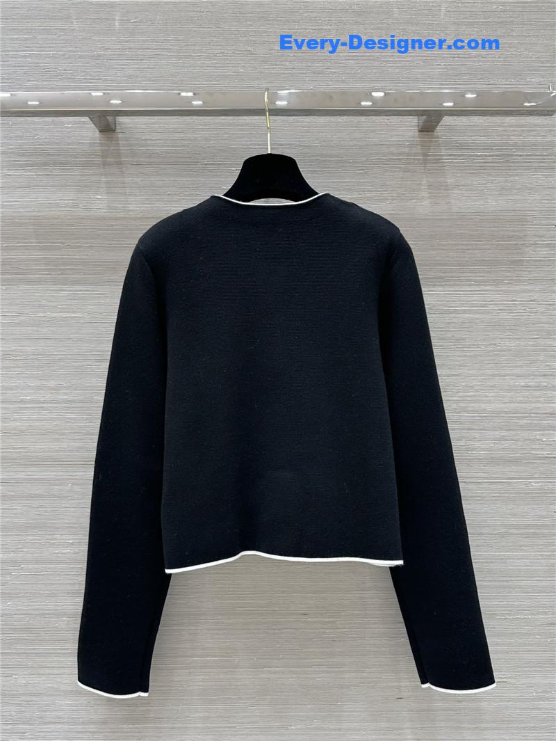 Ch**el floral button crew neck cardigan replica d&g clothing