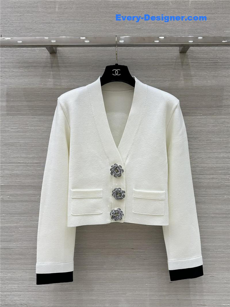 Ch**el v-neck cardigan replica clothing sites
