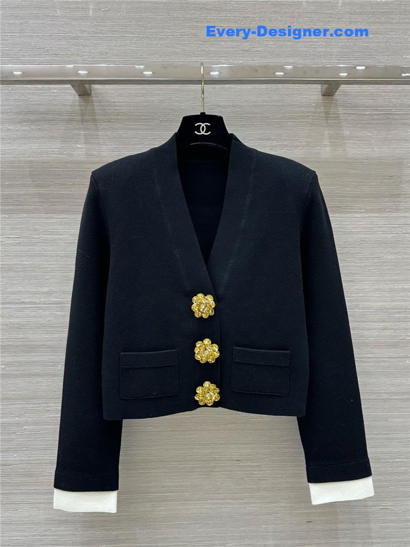 Ch**el v-neck cardigan replica clothing sites