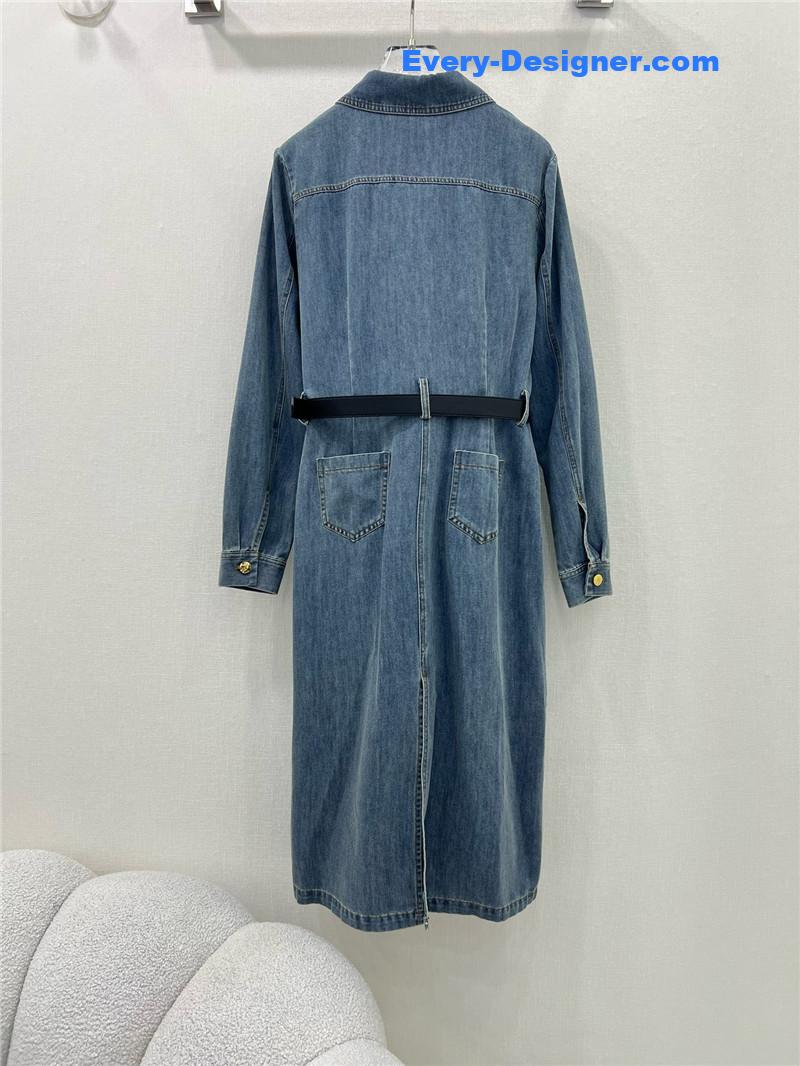 Ce1i*e denim long sleeve dress replica clothing sites