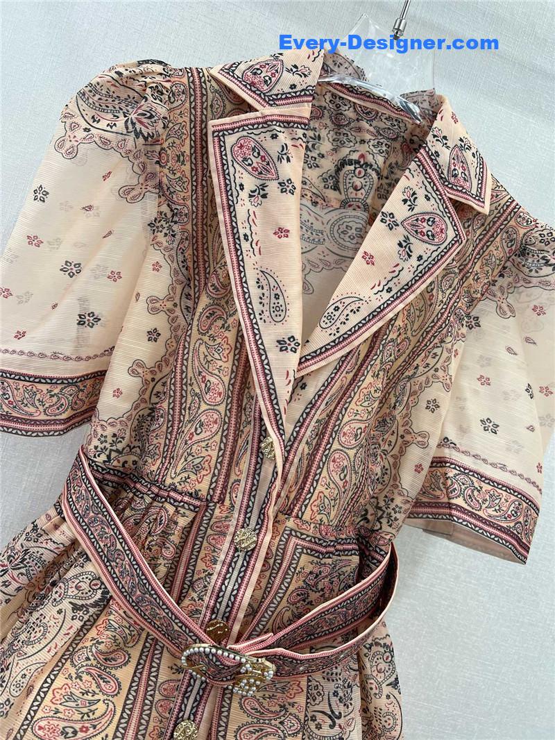 zimm V-neck puff sleeve short dress replica clothes