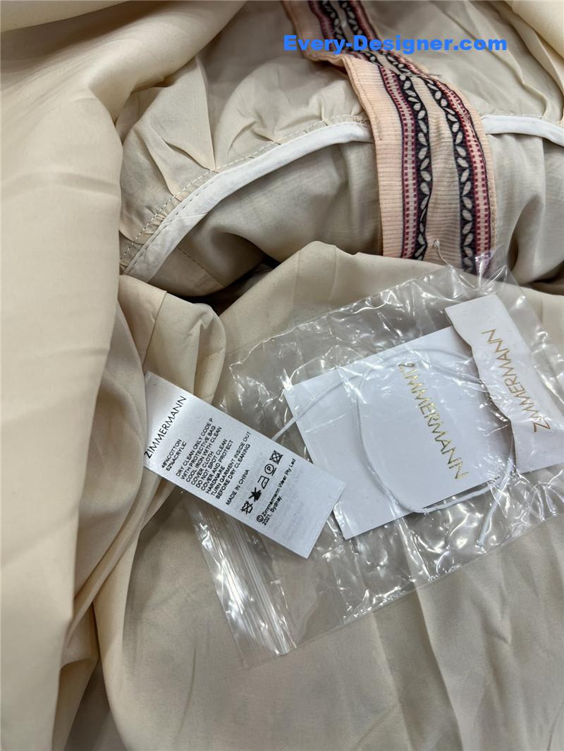 zimm V-neck puff sleeve short dress replica clothes