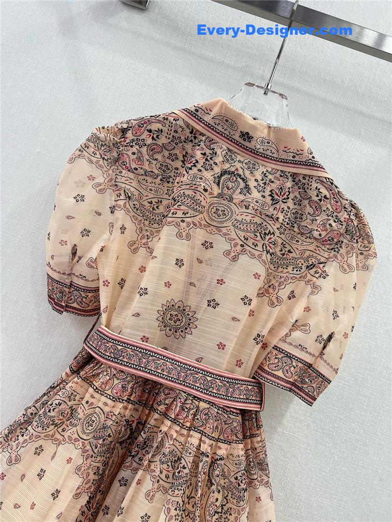 zimm V-neck puff sleeve short dress replica clothes