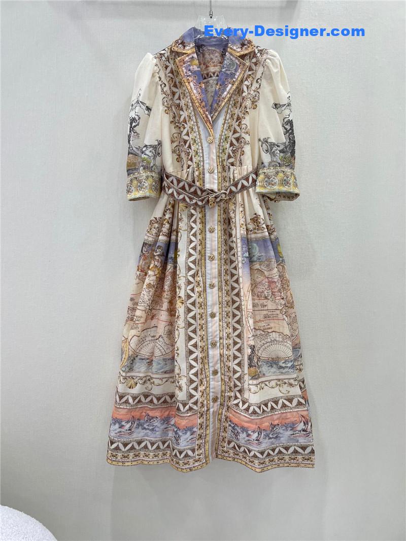 zimm v-neck puff sleeve long dress replica clothing sites