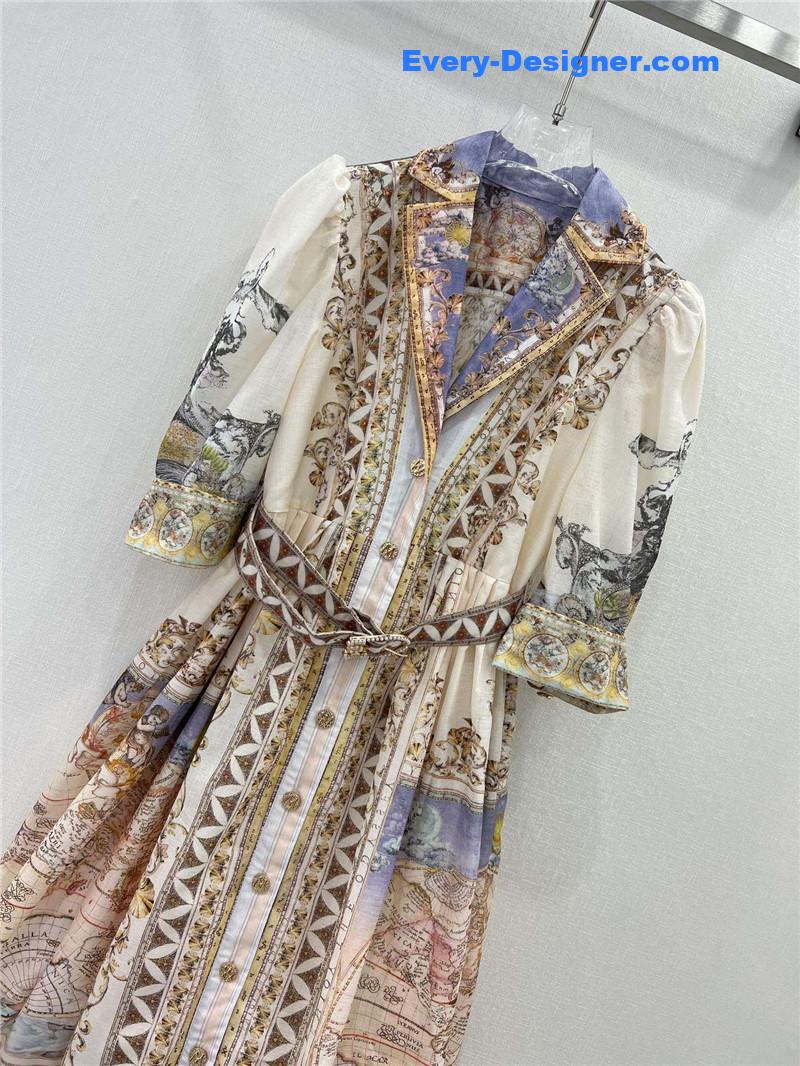 zimm v-neck puff sleeve long dress replica clothing sites