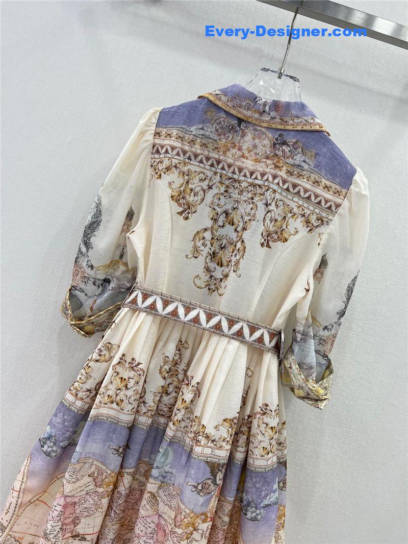 zimm v-neck puff sleeve long dress replica clothing sites