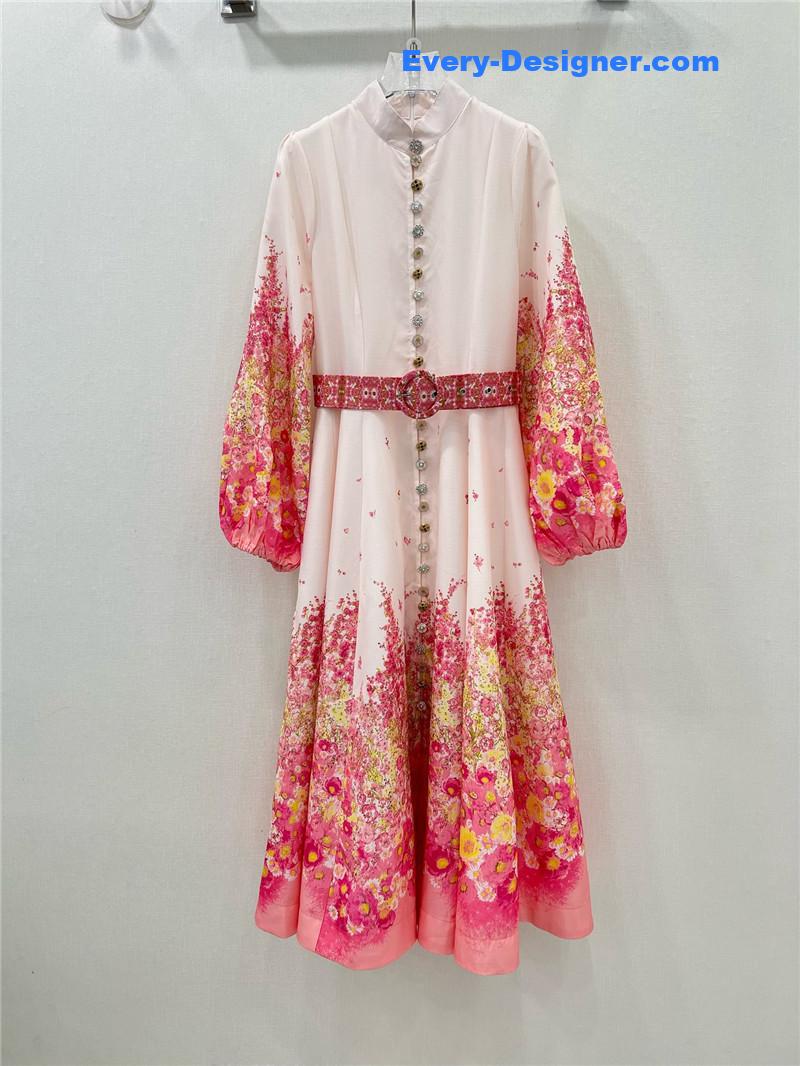 zimm lantern sleeve midi dress replica d&g clothing